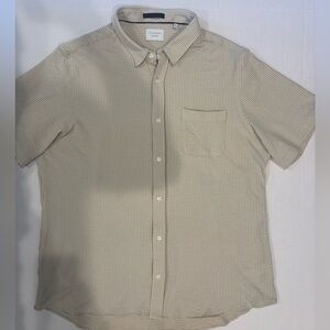 7 Diamonds Men’s Tan Bennett Short Sleeve Textured Button Down Size XXL